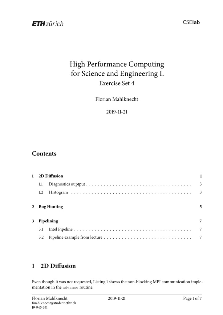 thumbnail of FM – High Performance Computing I – Assignment 4