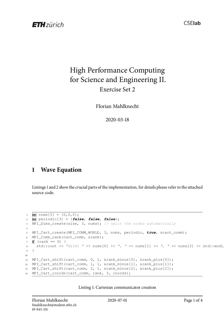 thumbnail of FM – High Performance Computing II – Assignment 2